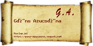 Güns Azucséna névjegykártya